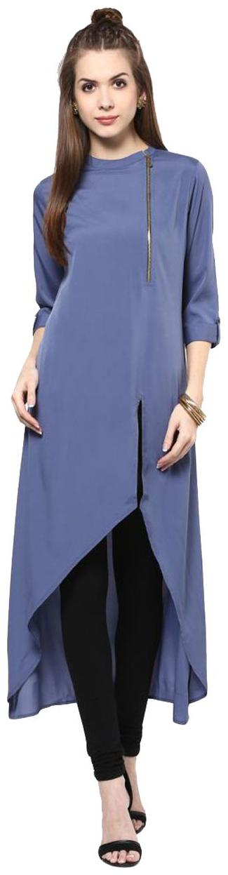 

FUOKO Blue Crepe FWAPKU038BLU42 Kurti