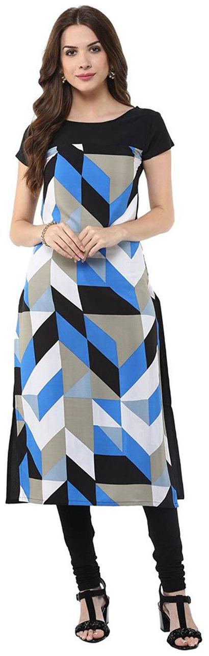 

FUOKO Multi Color Crepe FWAPKU001mlC40 Kurti