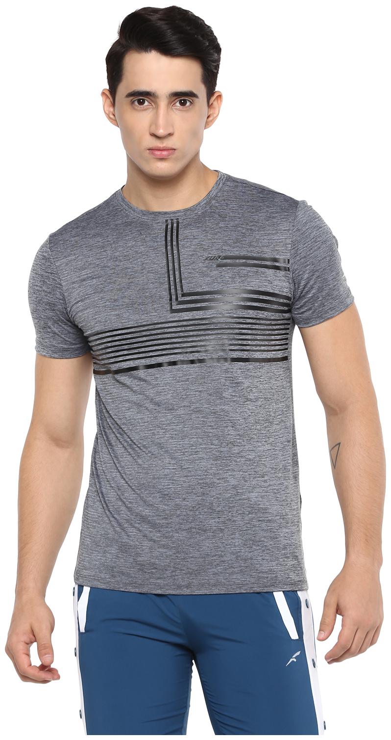 

FURO Men Grey Regular fit Polyester Round neck T-Shirt - Pack Of 1