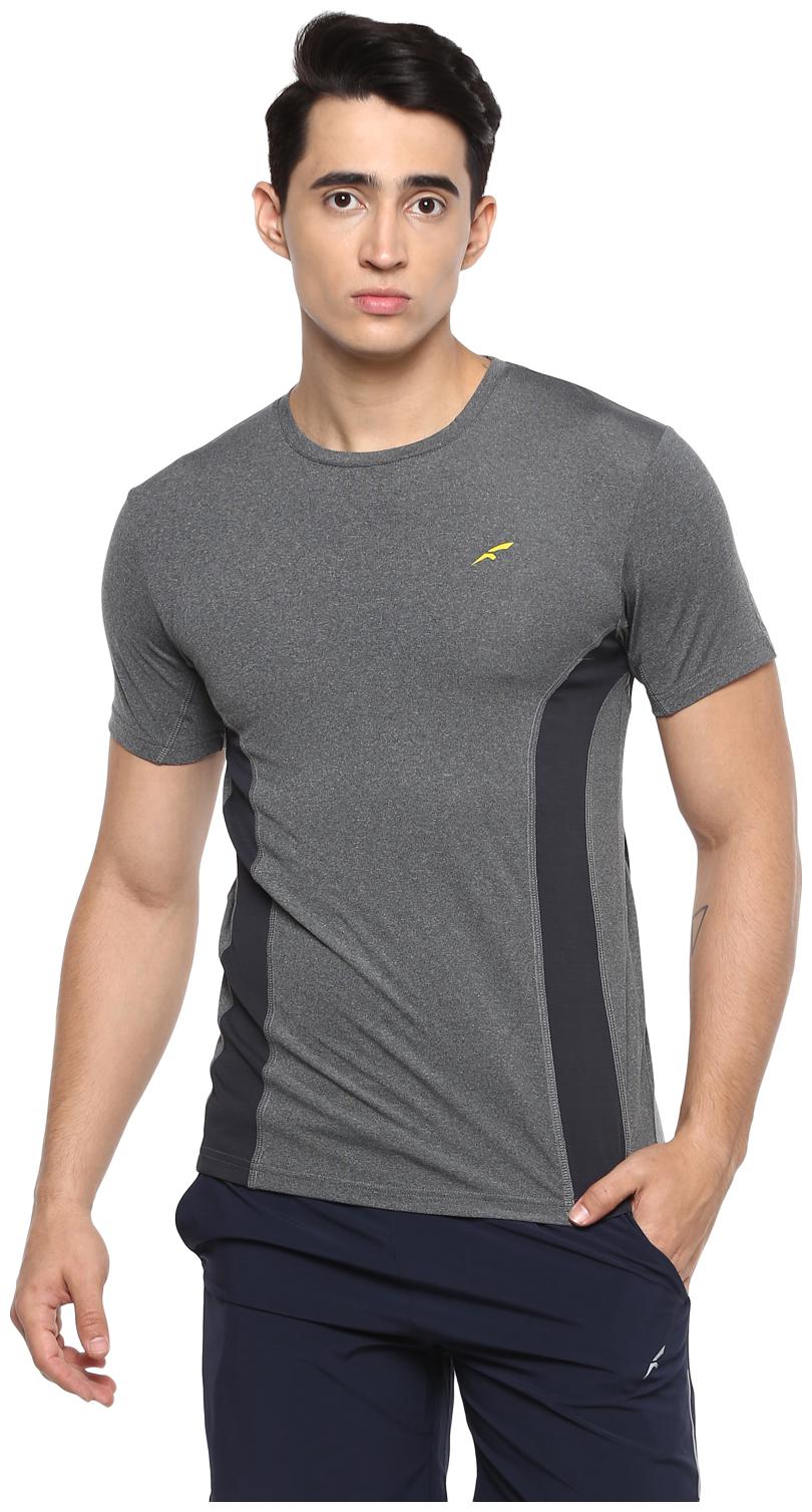 

FURO Men Grey Regular fit Polyester Round neck T-Shirt - Pack Of 1