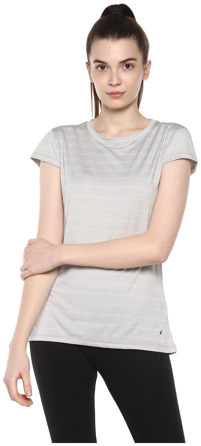 

FURO Women Striped Sports T-Shirt - White