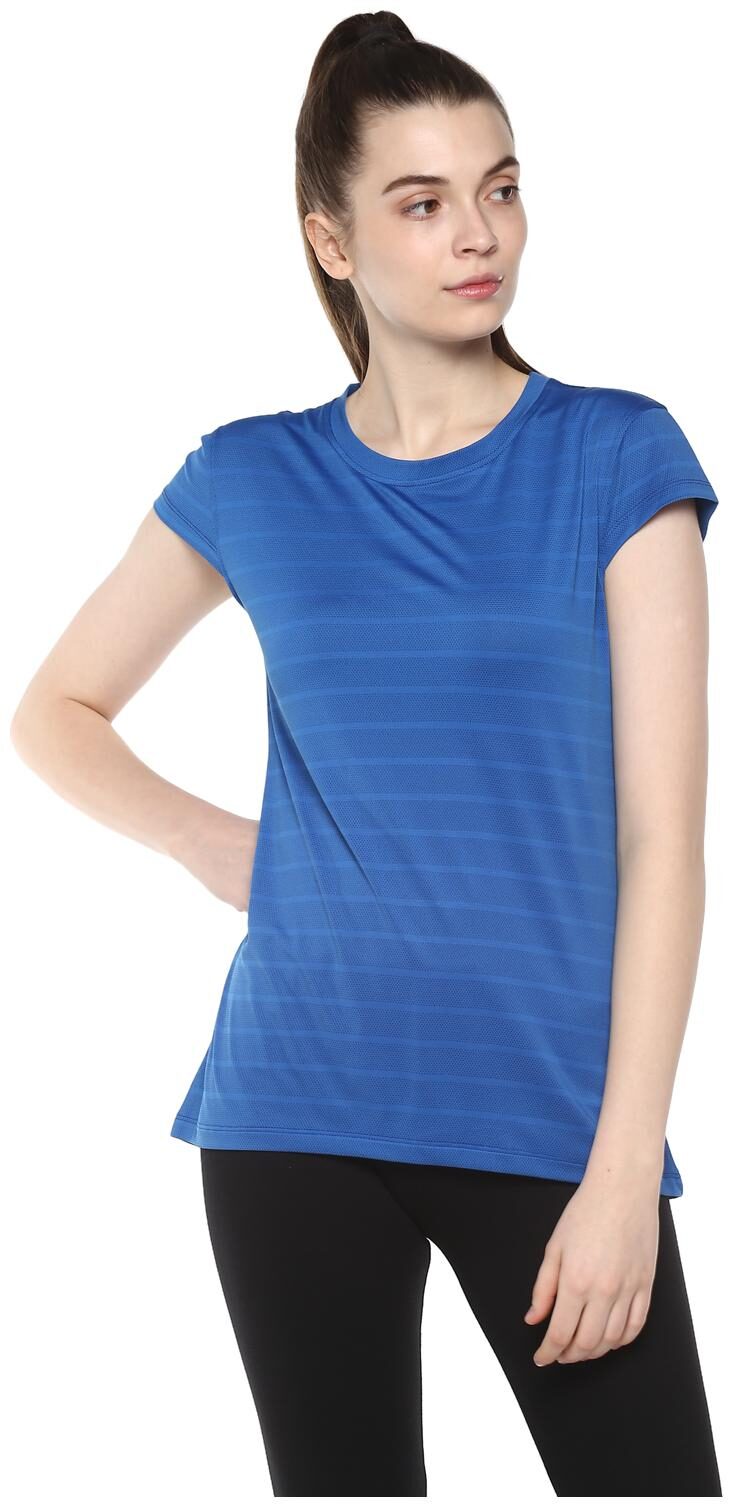 

FURO Women Striped Sports T-Shirt - Blue
