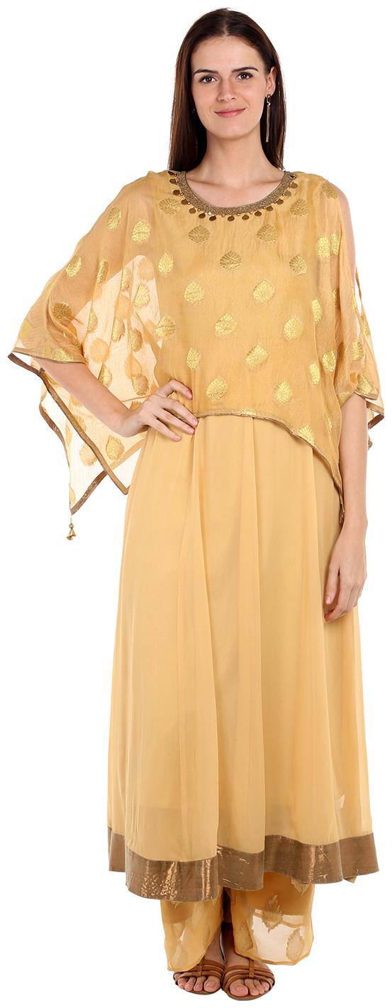 Fusion Beats Yellow Printed Fit & flare dress