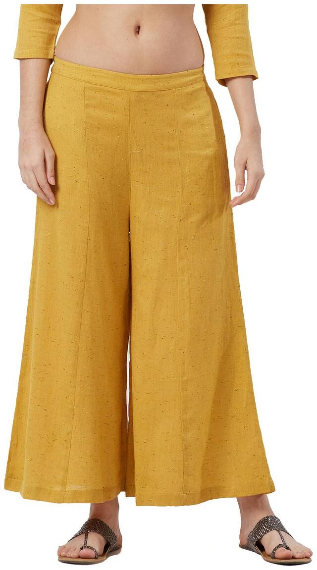 Fusion Beats Women Yellow Regular fit Regular trousers