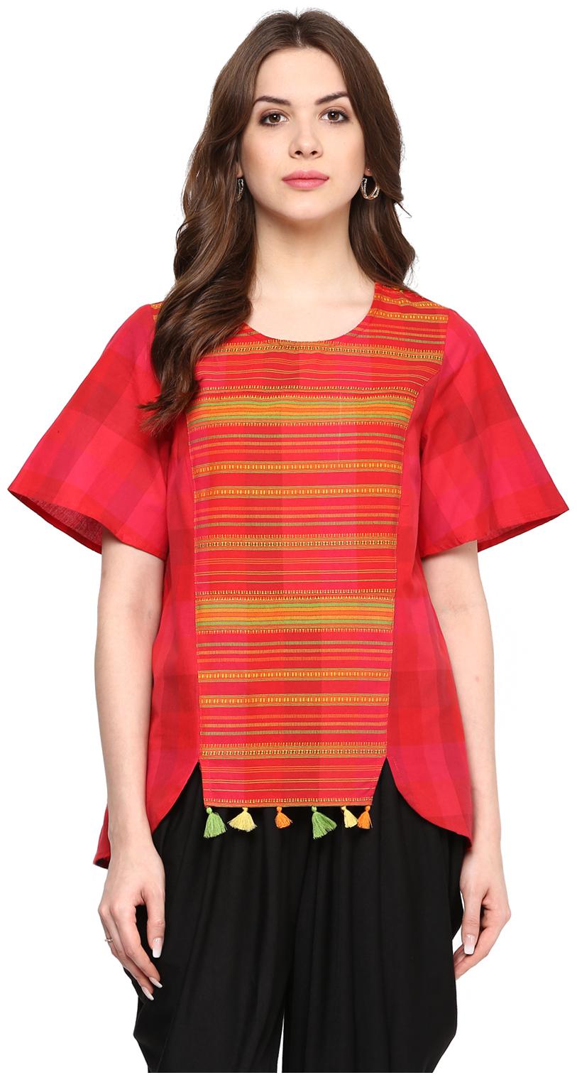 

Fusion Beats Women Solid Regular top - Red