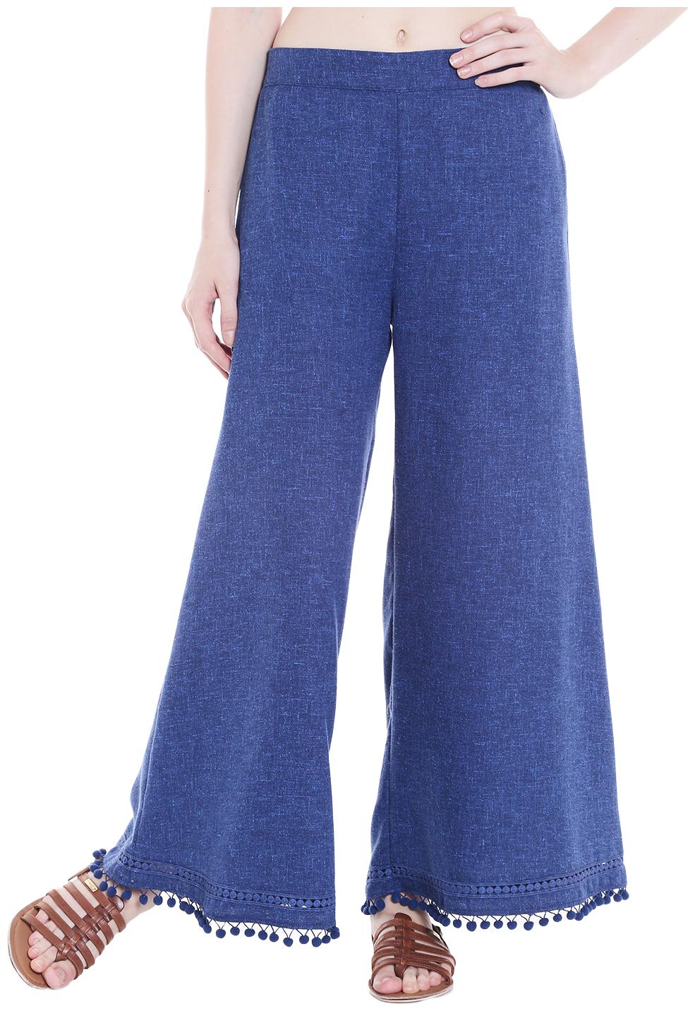 

Fusion Beats Women Polyester Blue Palazzo