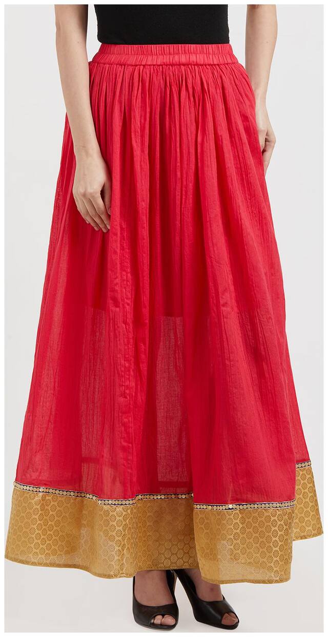 Fusion Beats Women Pink Solid Skirt