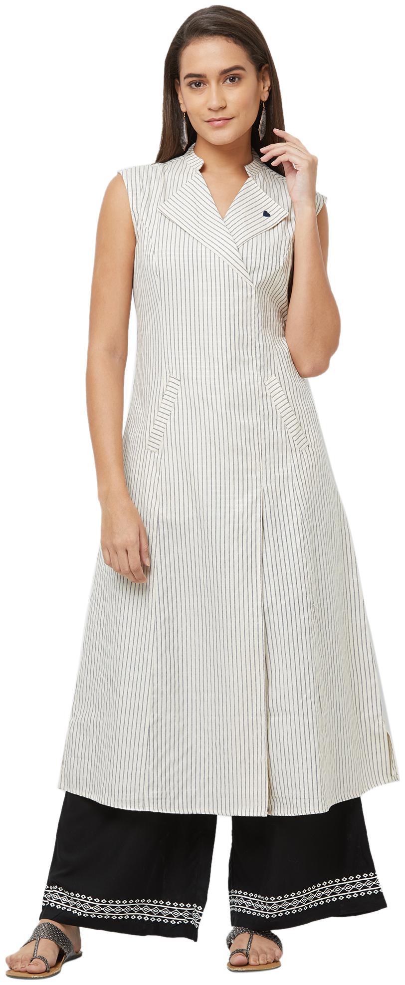 

Fusion Beats Women Cotton Grey Kurta