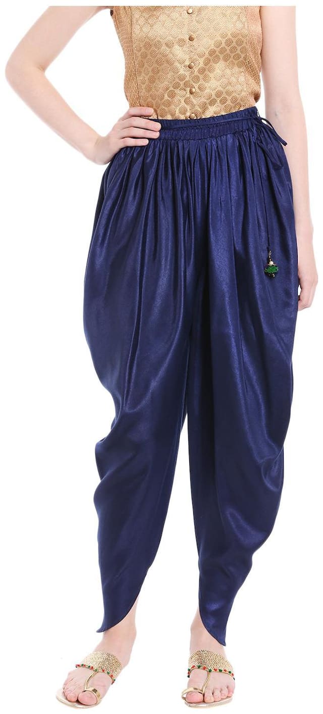 Fusion Beats Navy Solid Dhoti