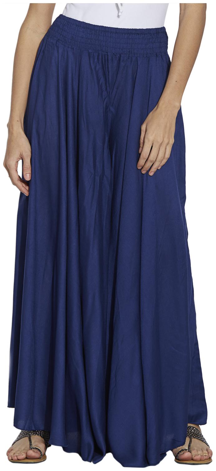 

Fusion Beats Women Viscose Solid Regular Blue