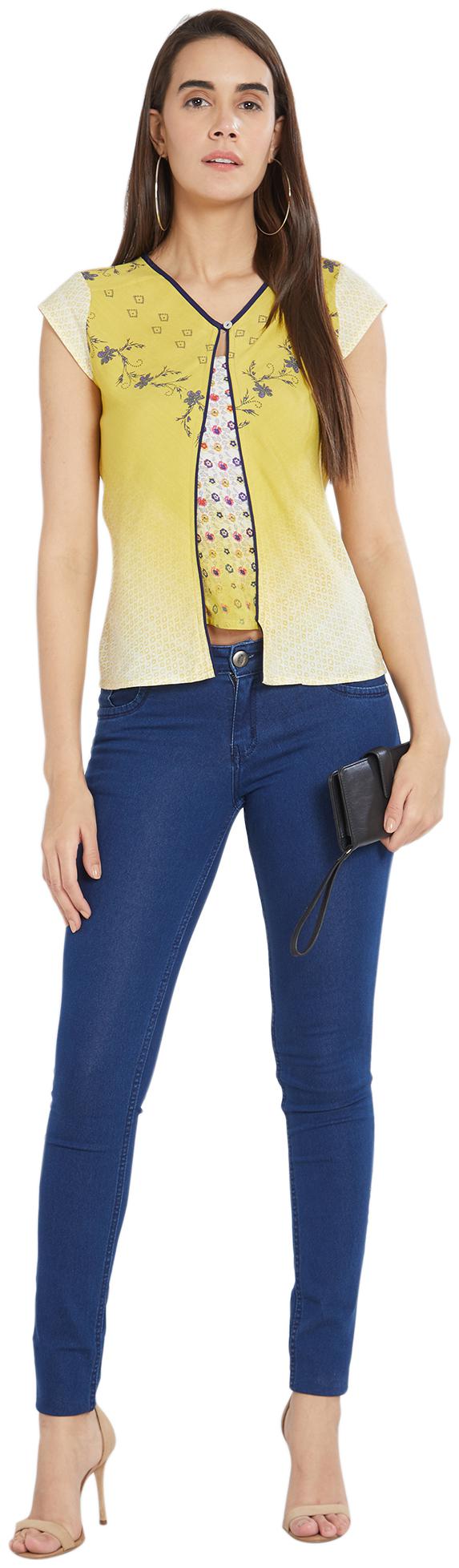 

Fusion Beats Women Floral Fusion top - Yellow
