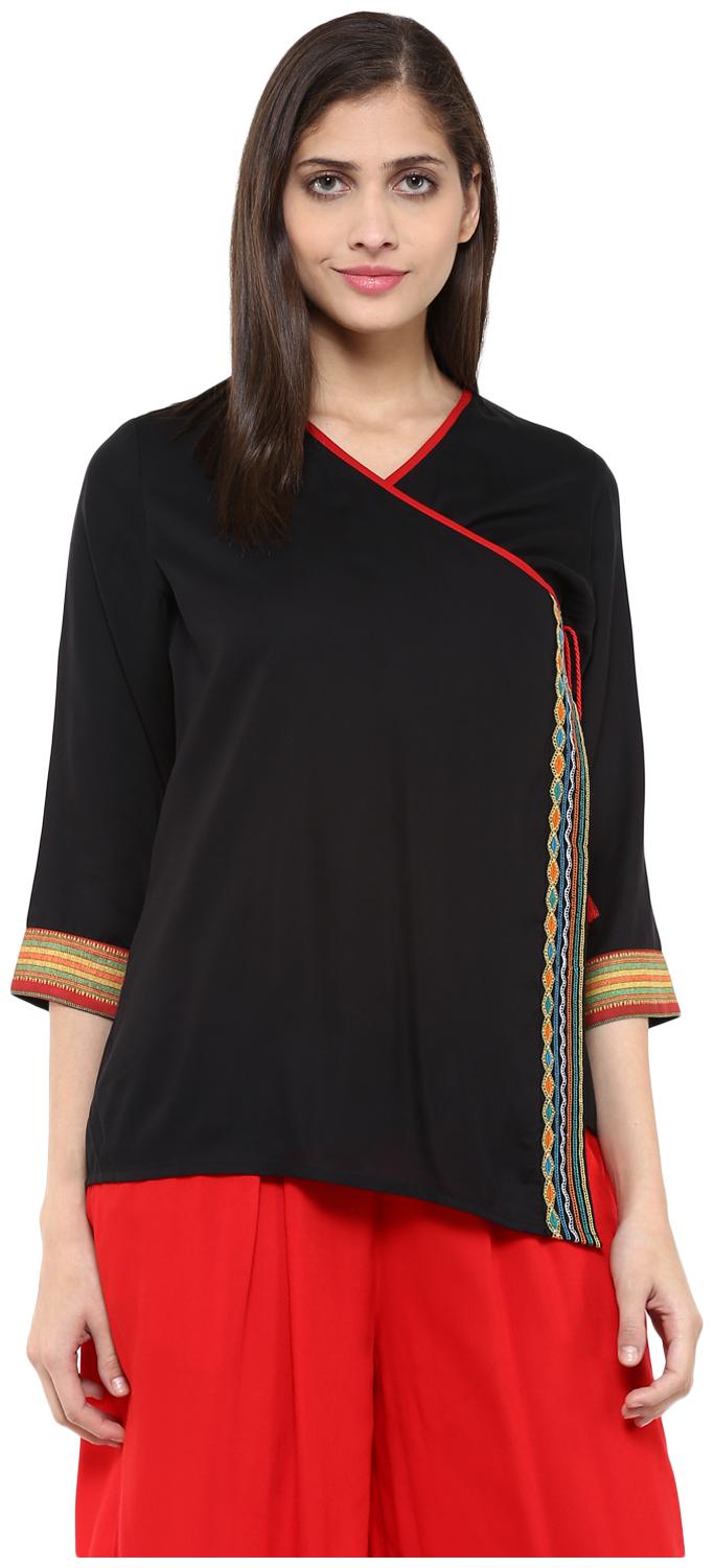 

Fusion Beats Black Solid Tie Up Shrug L Size