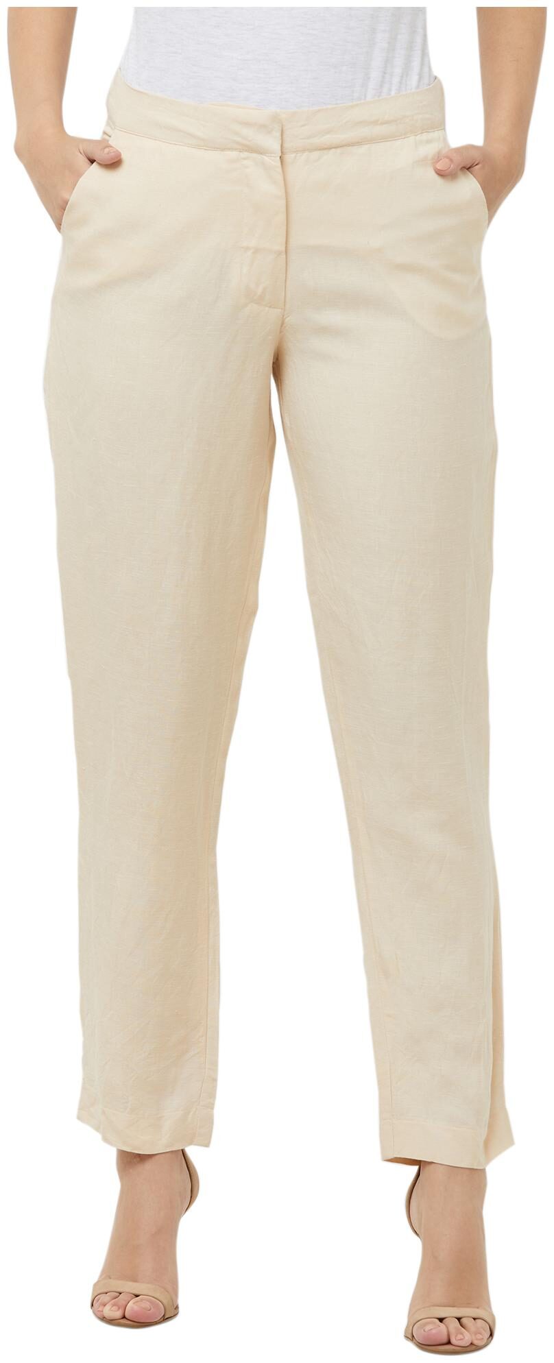 

Fusion Beats Women Cream Regular fit Regular pants