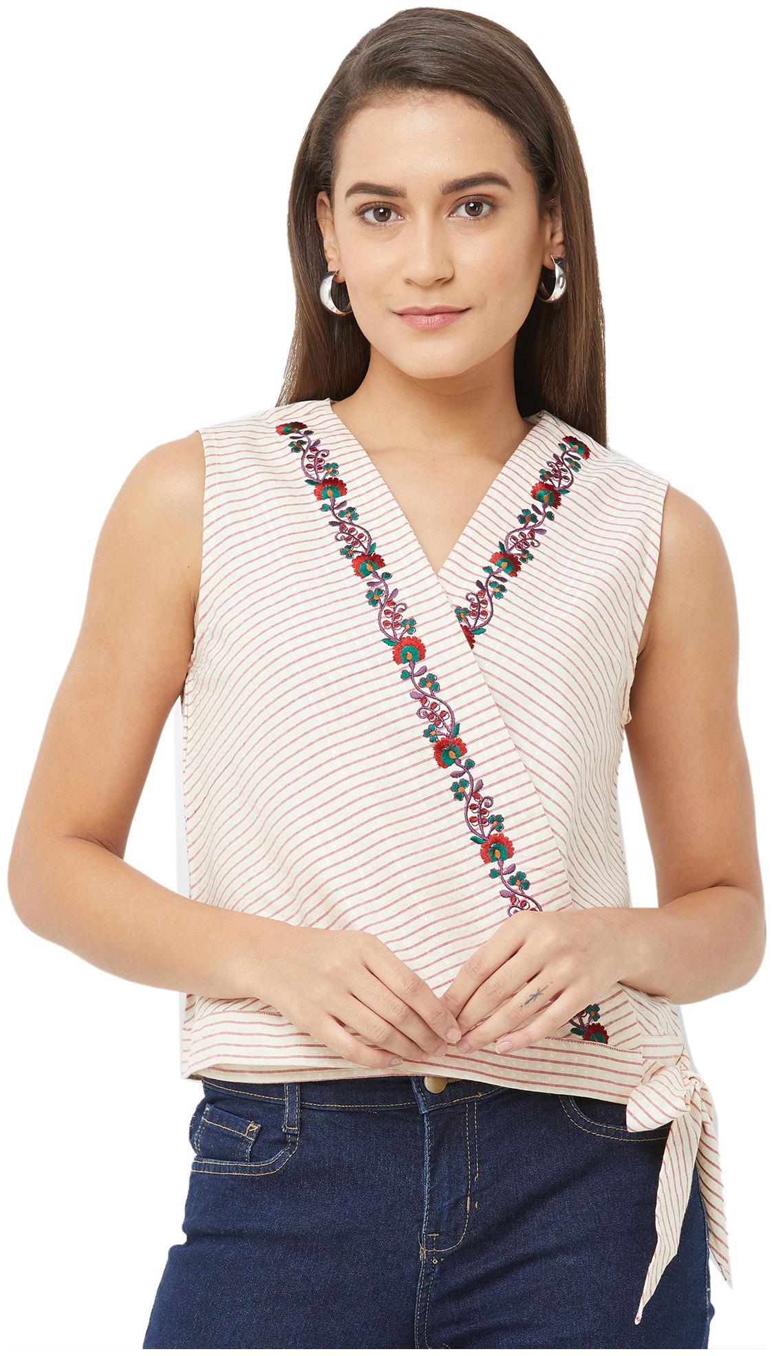 

Fusion Beats Women Striped Regular top - Multi