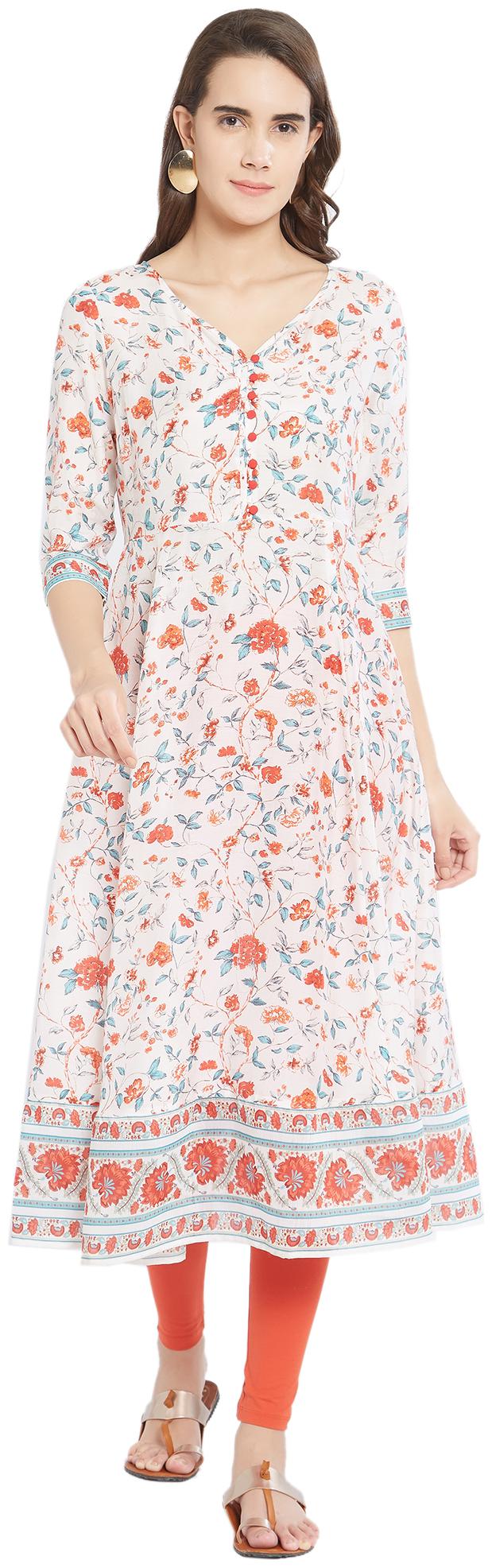 

Fusion Beats Viscose Beige Color Kurta For Women