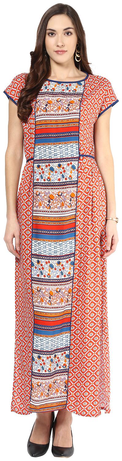 

Fusion Beats Multi Printed A-line dress