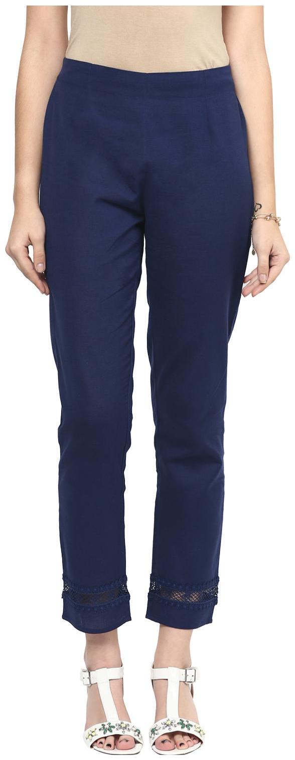 

Fusion Beats Women Blue Regular fit Regular pants