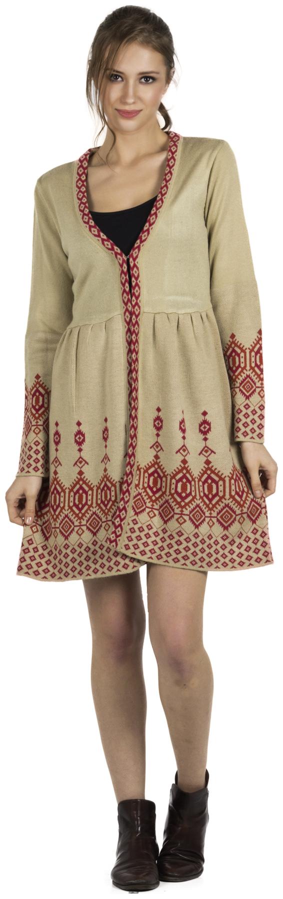 

Fusion Beats Women Printed Regular tunic - Beige