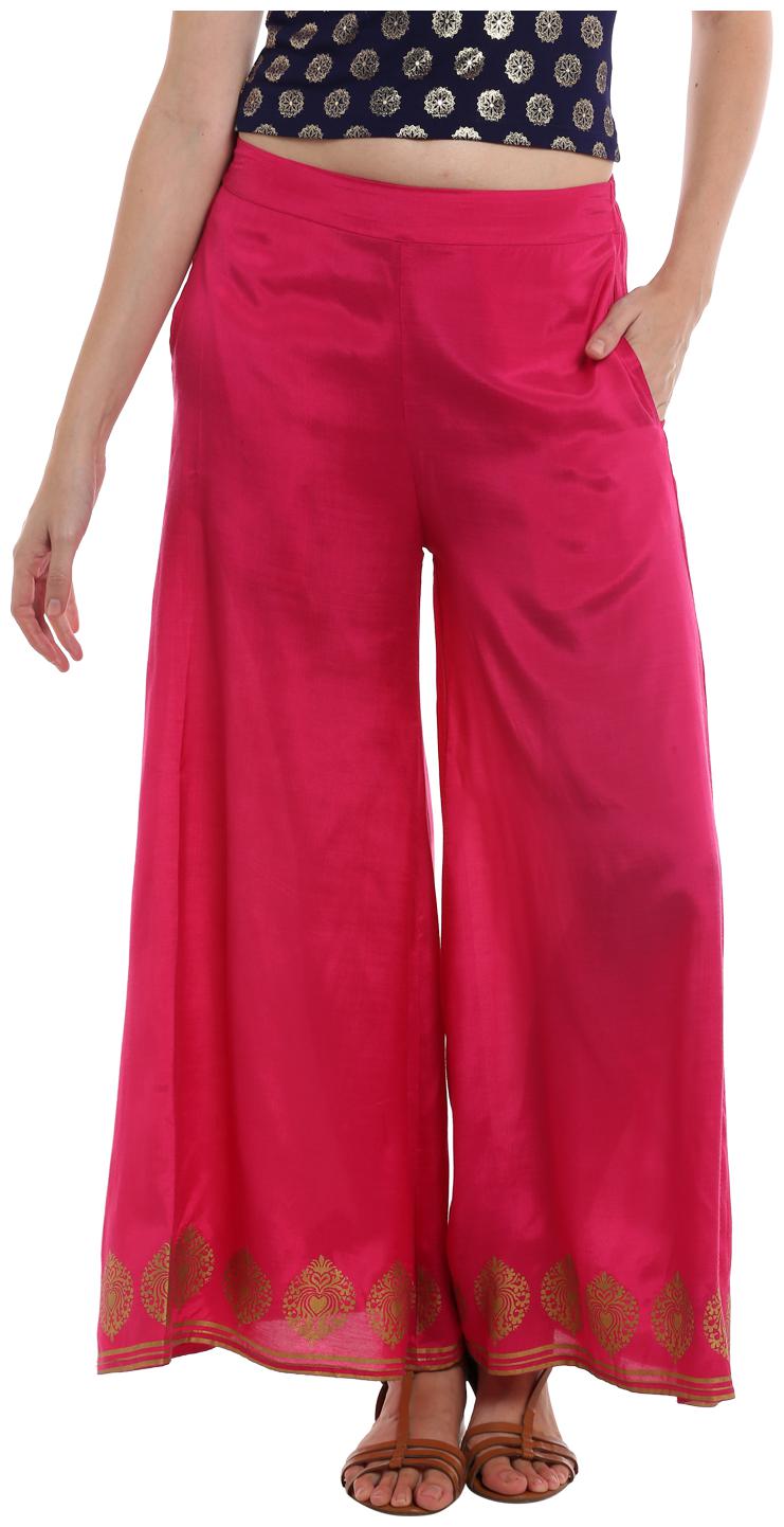 

Fusion Beats Pink Palazzo Pant With Print