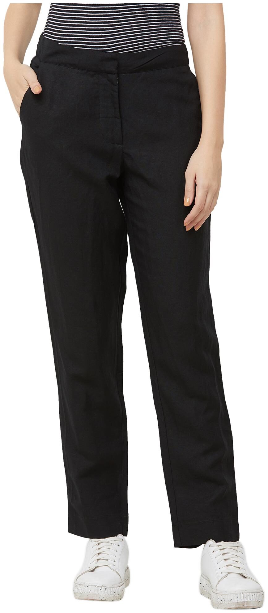

Fusion Beats Women Black Regular fit Regular pants