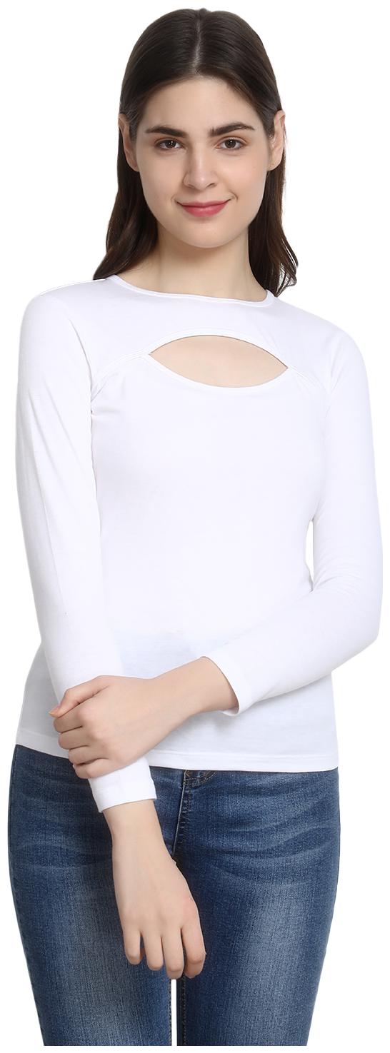 

FUSION FASHION FOR LIFE Women Solid Regular top - White