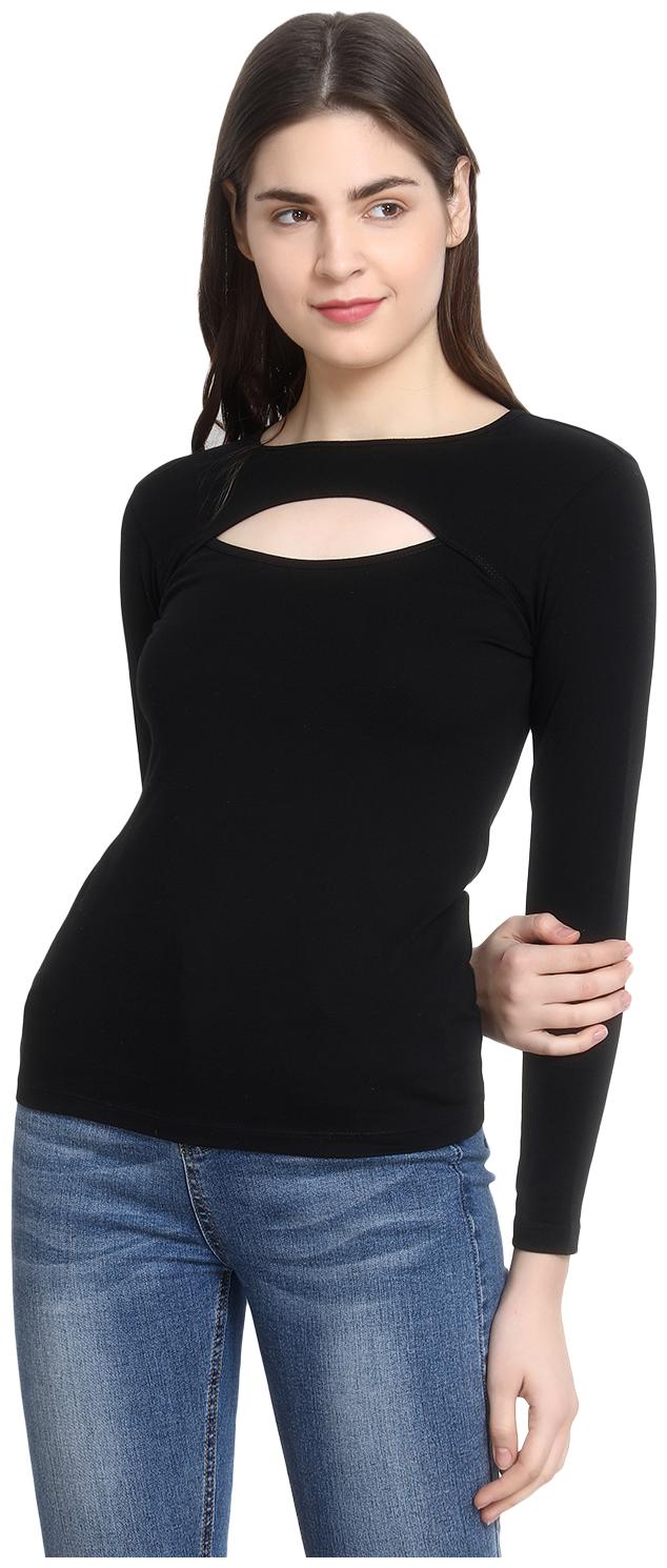 

FUSION FASHION FOR LIFE Women Solid Regular top - Black