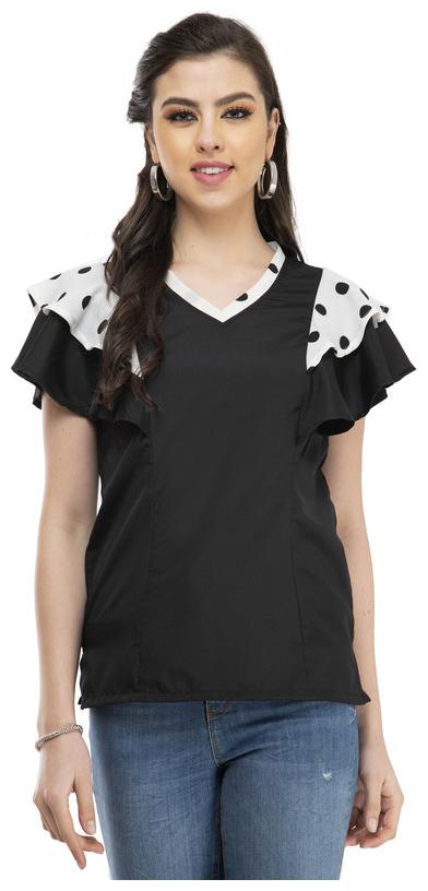 

G Fashions Women Solid Regular top - Black