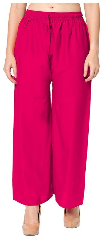 

G Fashions Pink Solid Wide Leg Palazzo