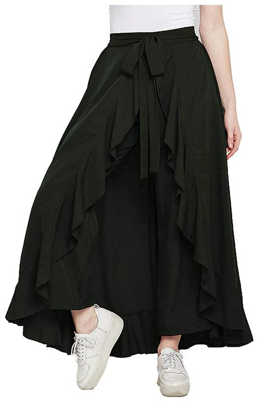 

G Fashions Black Solid Flared Palazzo