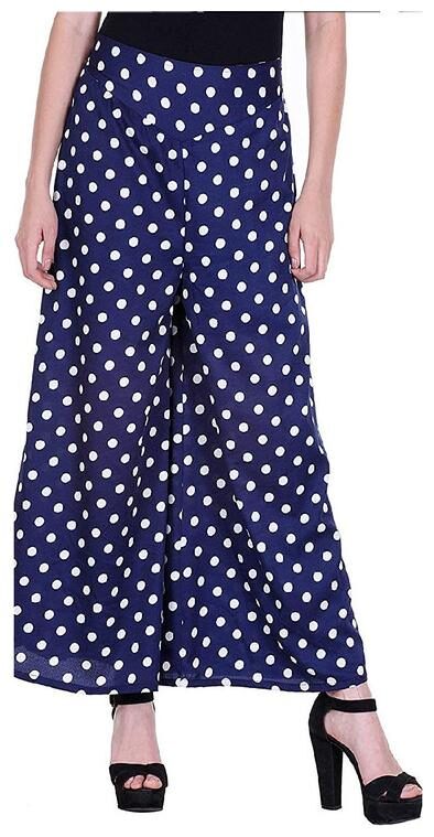 

G Fashions Women Polka Dots Blue Palazzo
