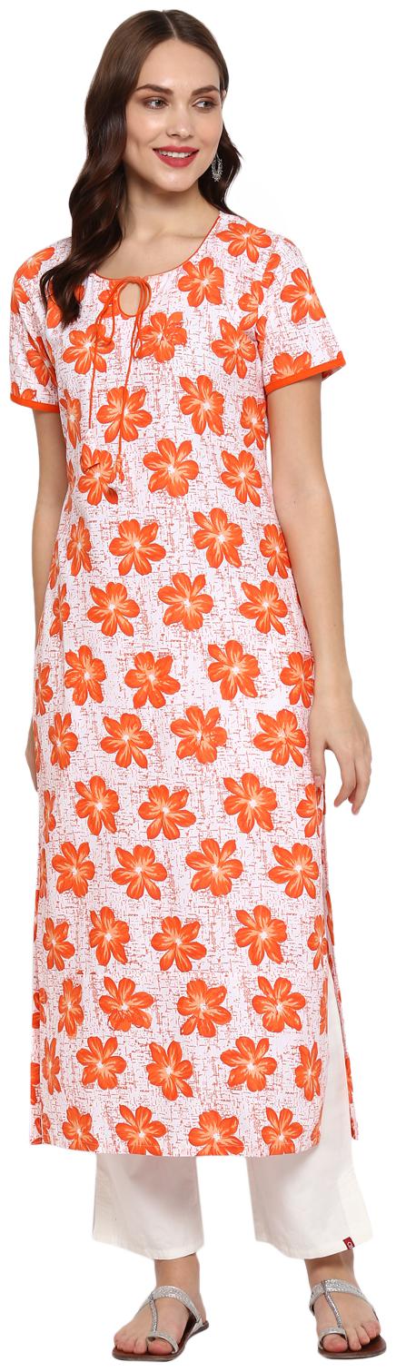 

Croesus Women Multi Floral Straight Kurti