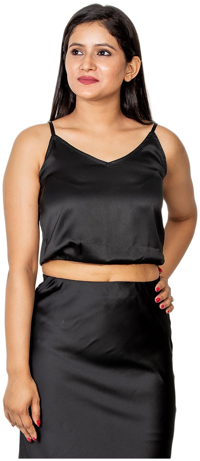 

G LINE CREATIONS Women Solid Regular top - Black