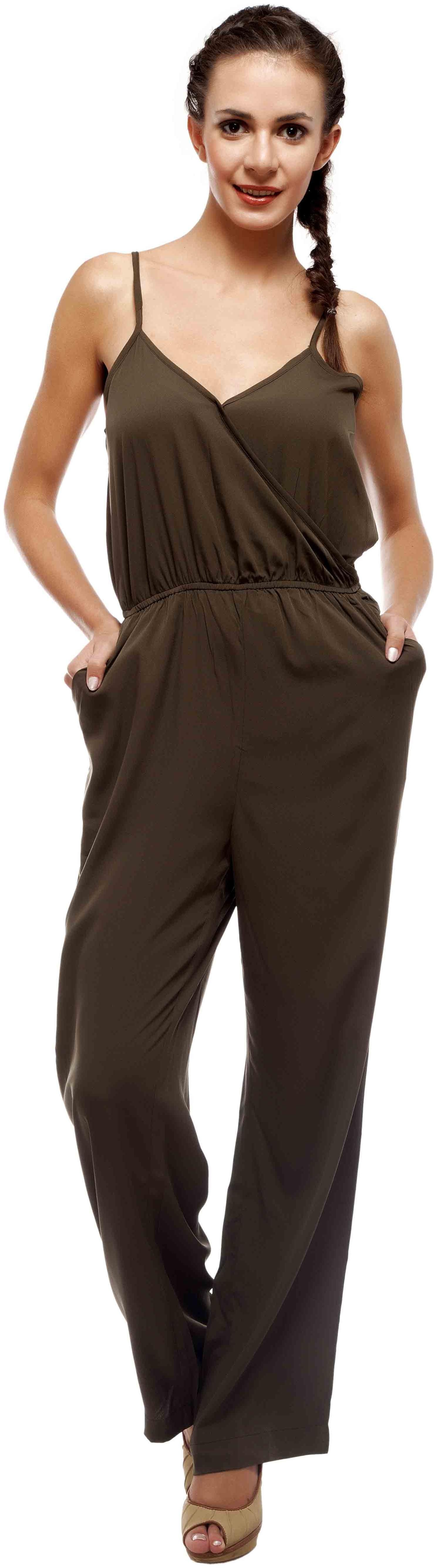 

G LINE CREATIONS Solid Jumpsuit - Brown