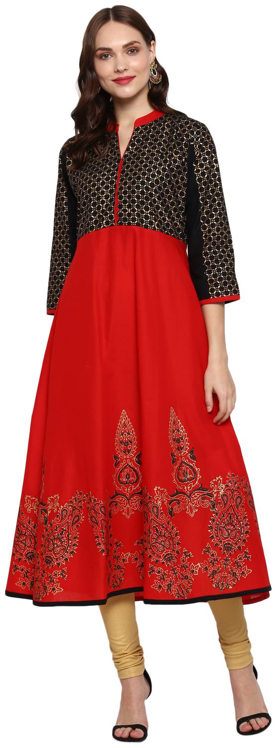 

Croesus Women Multi Printed Anarkali Kurta
