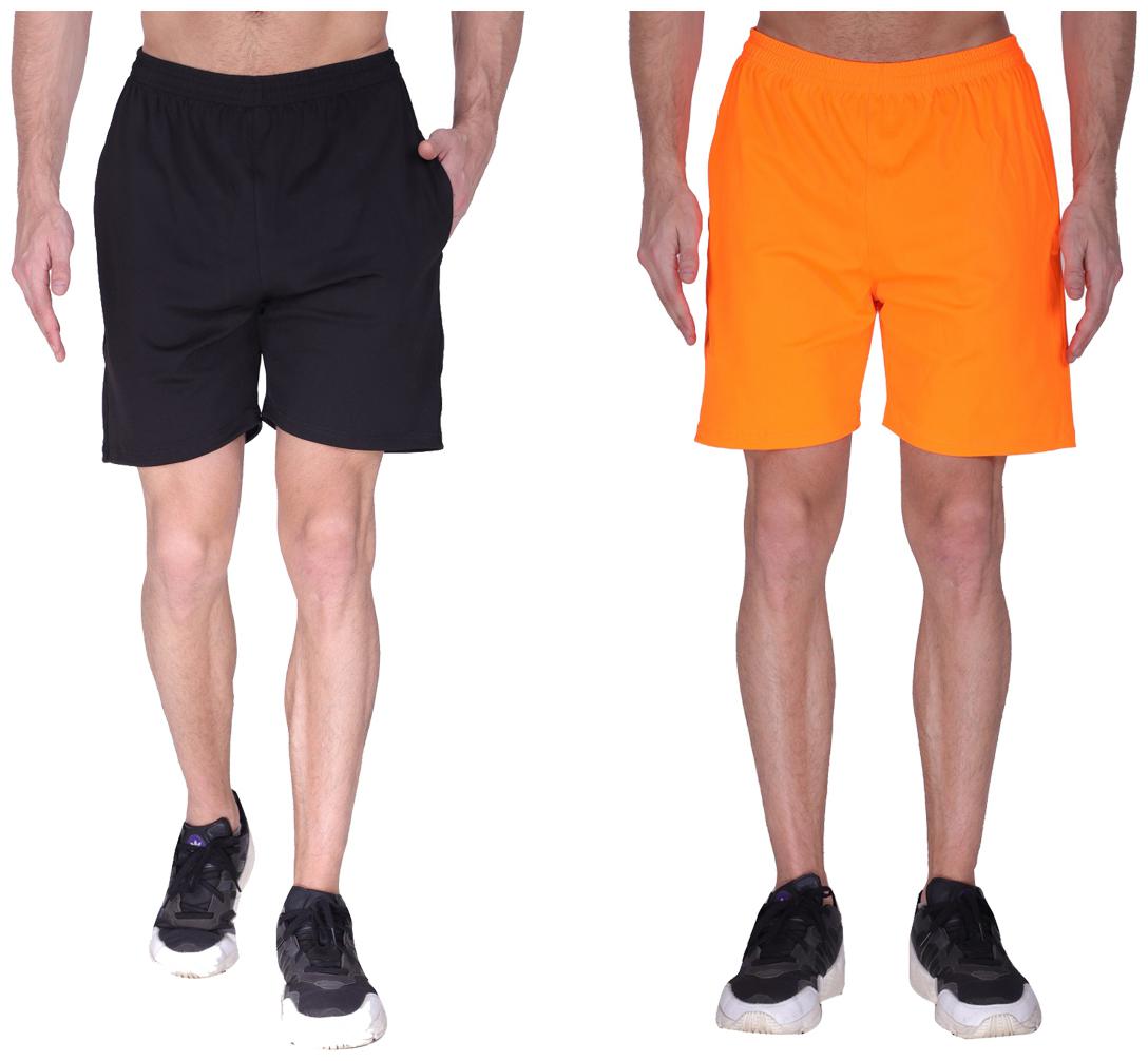 

GAG Men Black Orange Regular Fit Regular Shorts