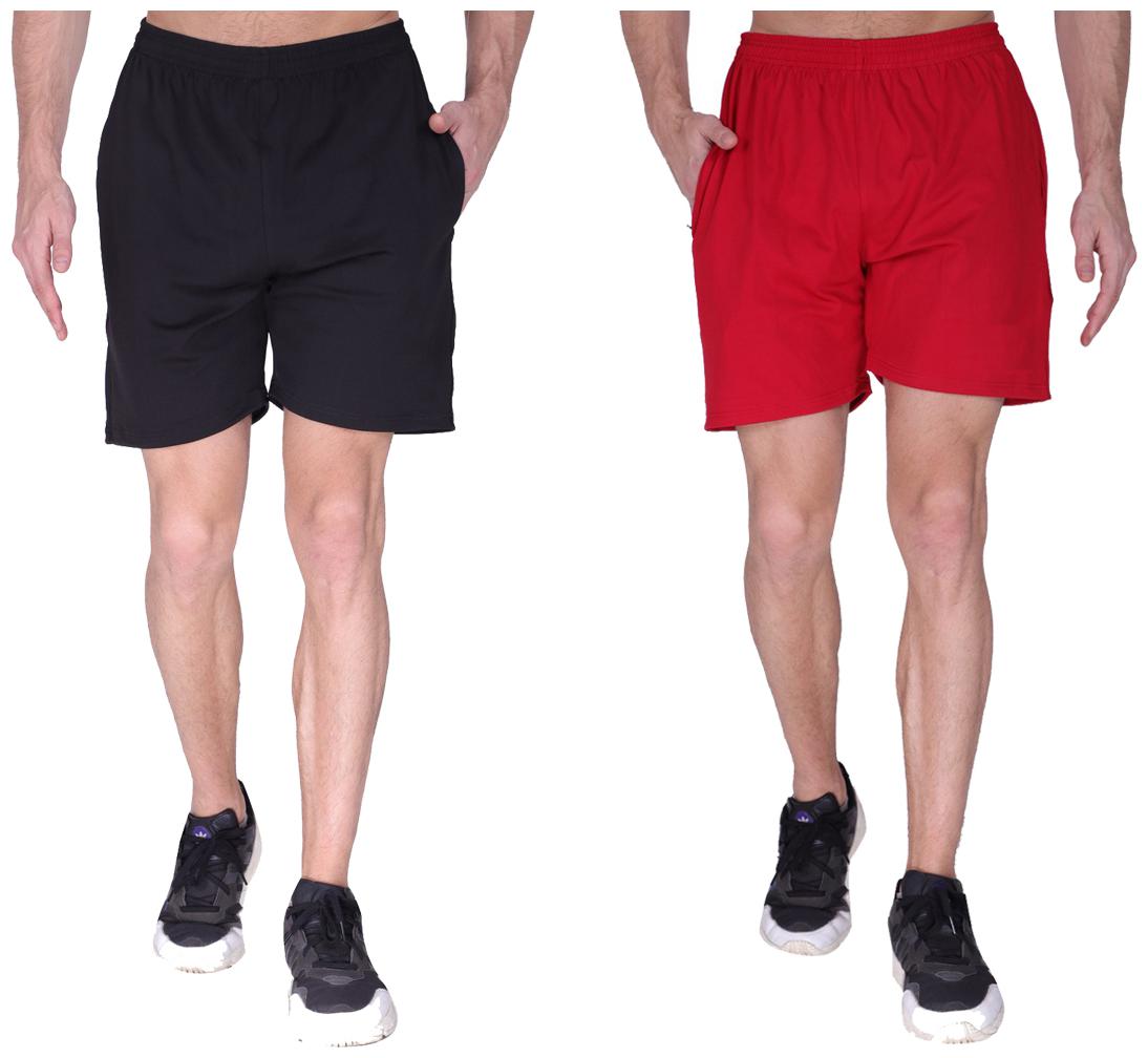 

GAG Men Black Red Regular Fit Regular Shorts