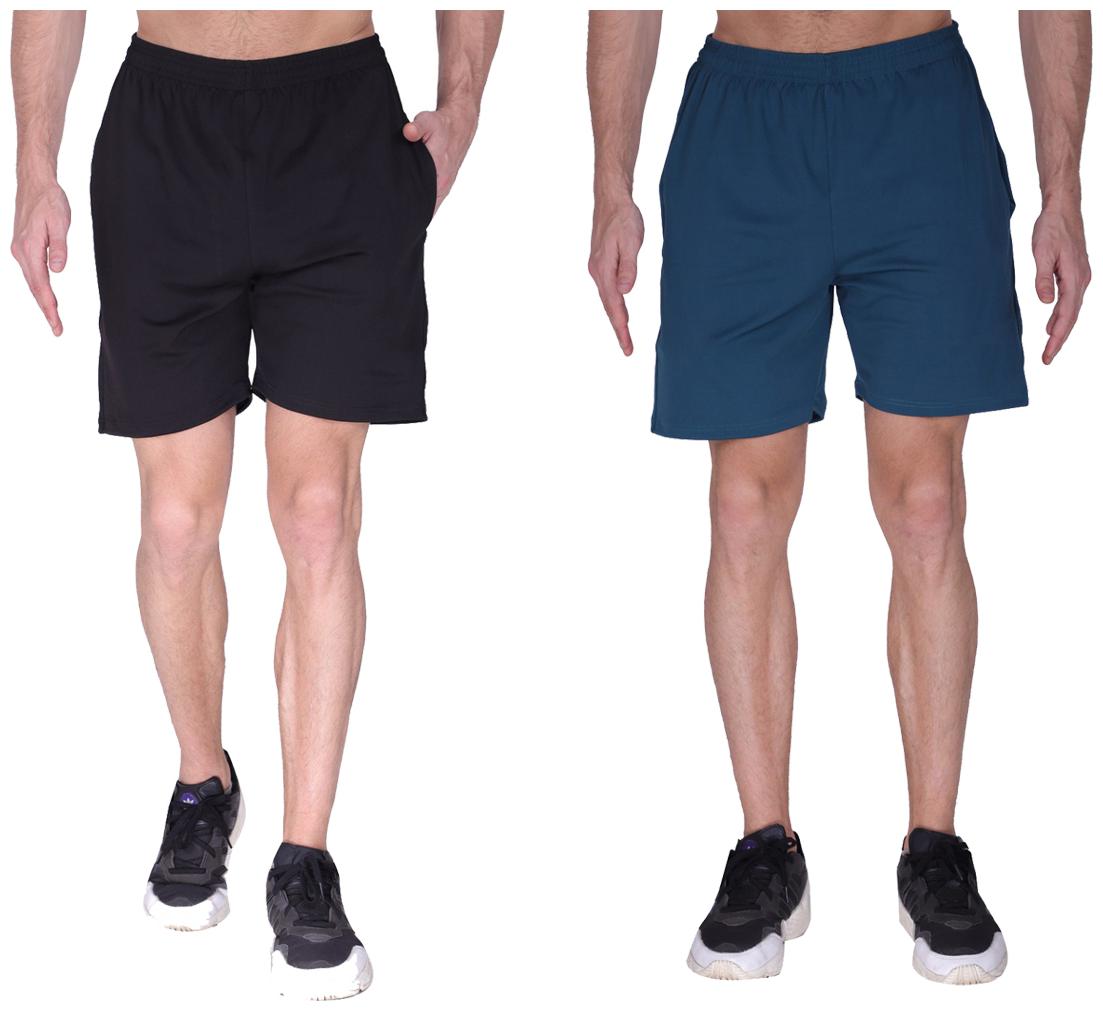 

GAG Men Black Blue Regular Fit Regular Shorts