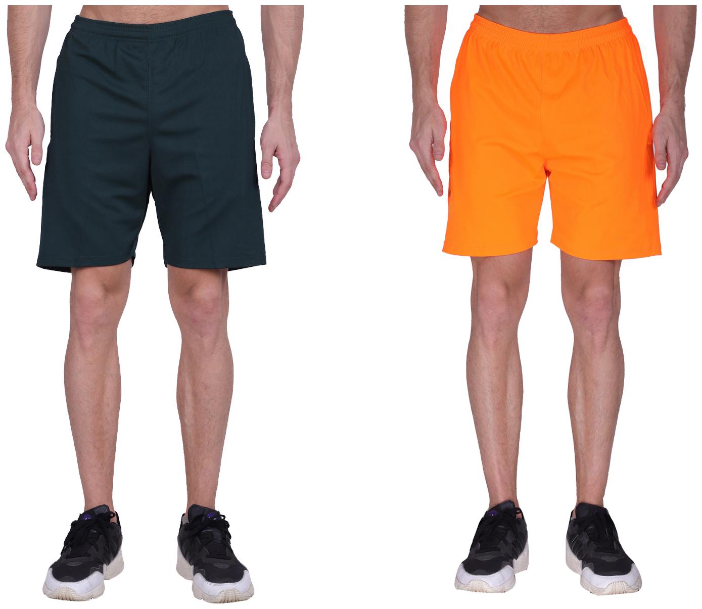 

GAG Men Green Yellow Regular Fit Regular Shorts