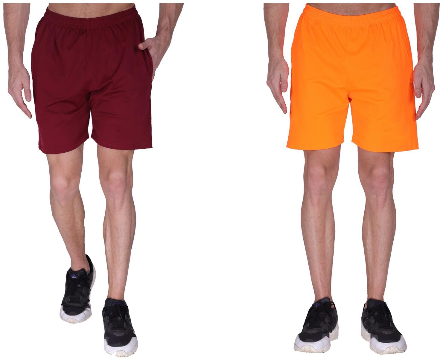 

GAG Men Maroon Yellow Regular Fit Regular Shorts