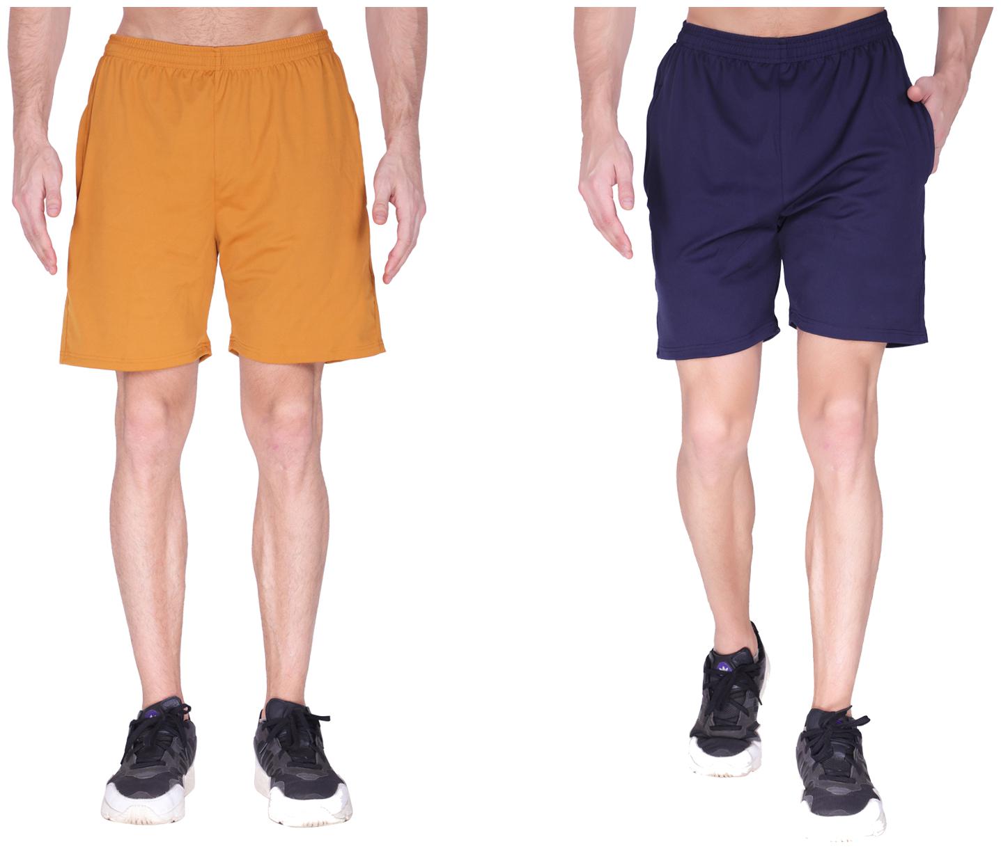 

GAG Men Yellow Blue Regular Fit Regular Shorts