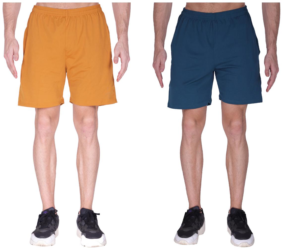 

GAG Men Yellow Maroon Regular Fit Regular Shorts