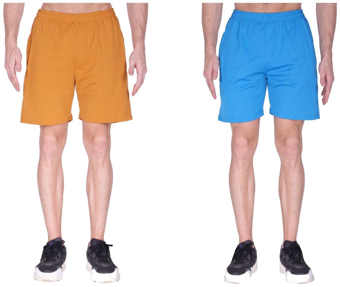 

GAG Men Yellow Blue Regular Fit Regular Shorts