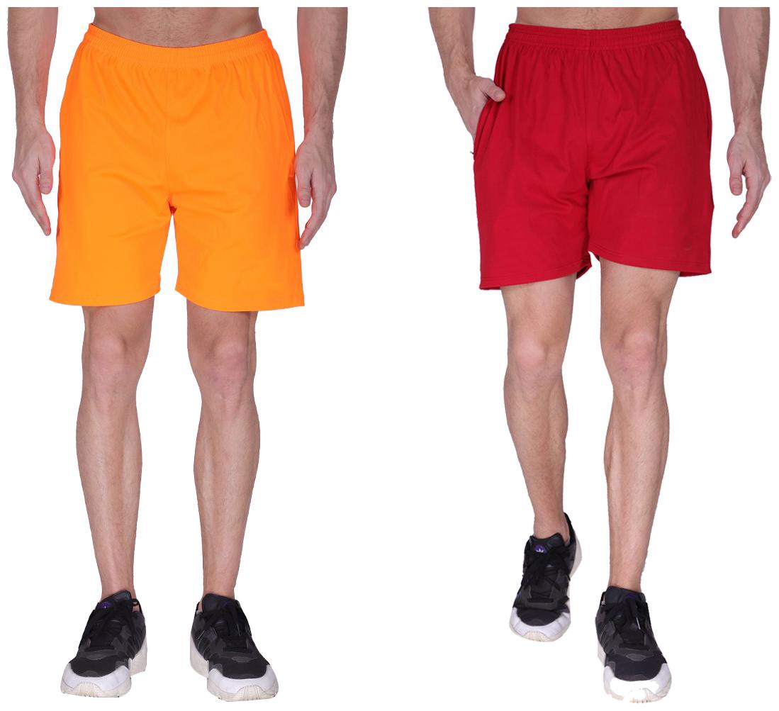 

GAG Men Yellow Red Regular Fit Regular Shorts