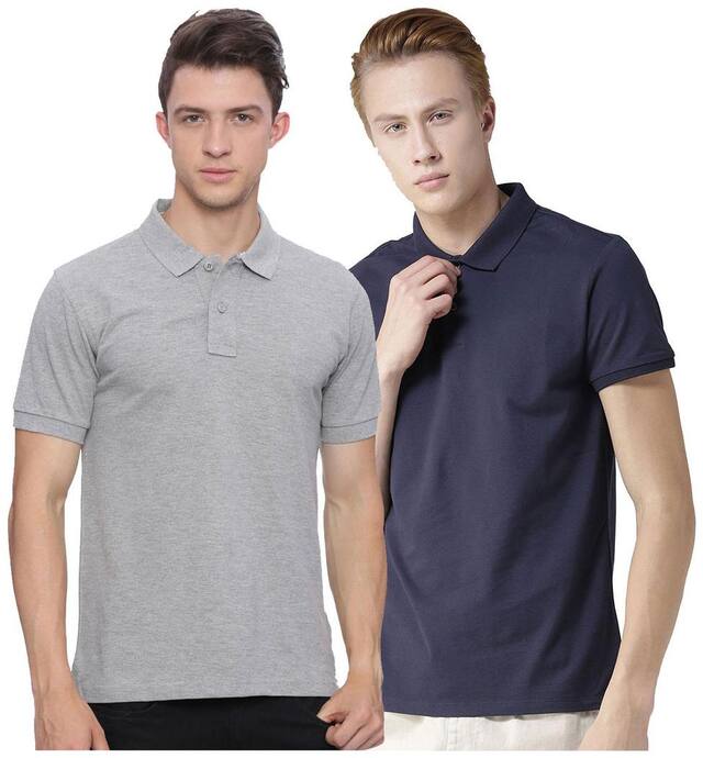 Galatea Cotton Blend Polo Tshirt--Pack Of 2