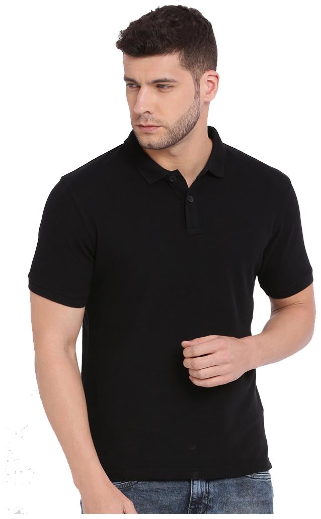 

Galatea Men Black Regular fit Cotton Polo collar T-Shirt - Pack Of 1