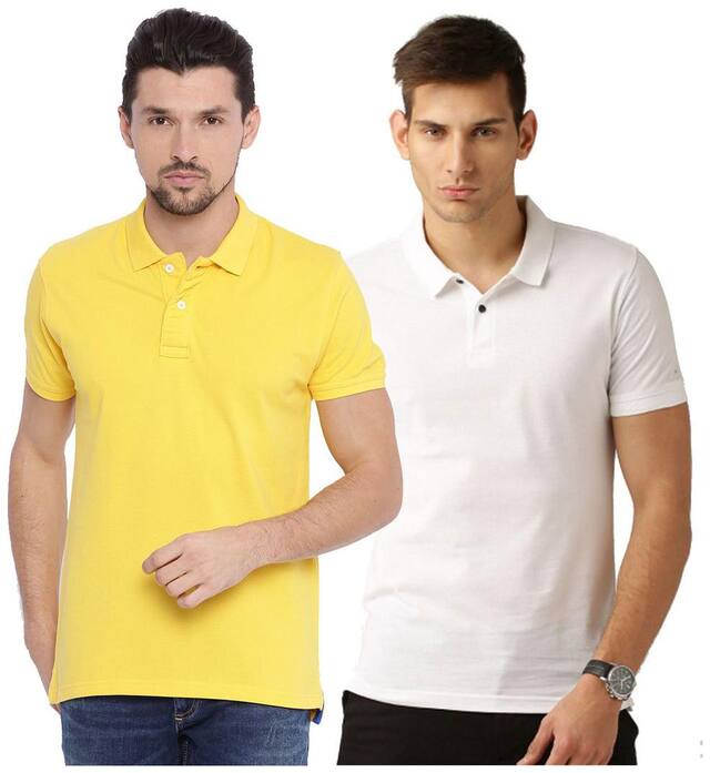 Galatea Cotton Blend Polo Tshirt--Pack Of 2