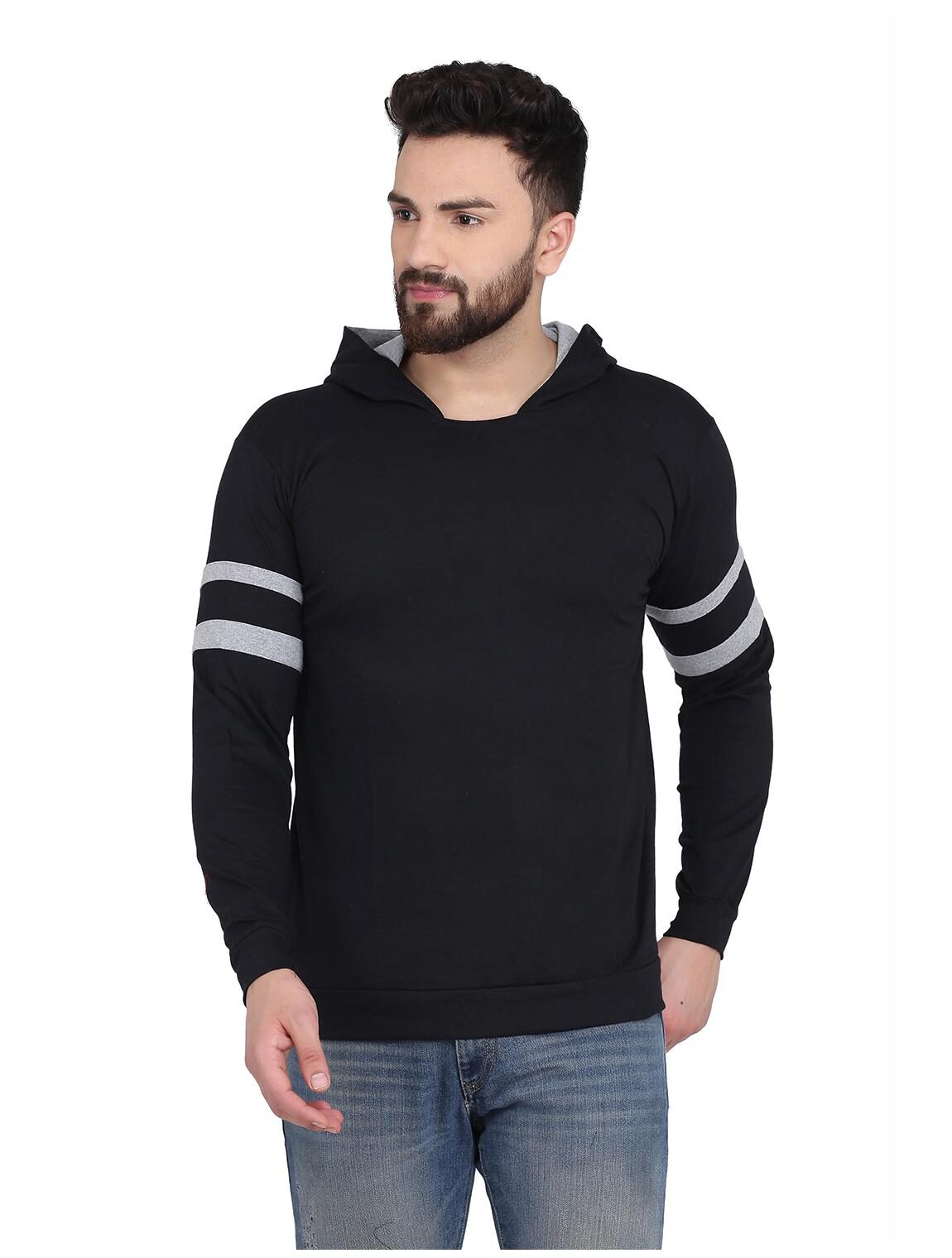 

Galatea Men Black Hooded Hoodie