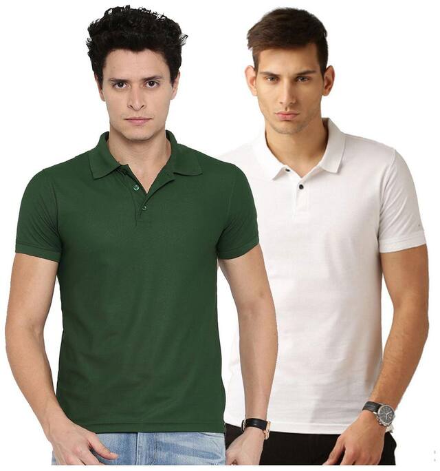 Galatea Cotton Blend Polo Tshirt--Pack Of 2