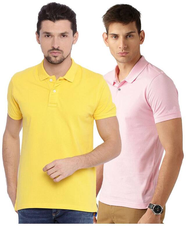 Galatea Cotton Blend Polo Tshirt--Pack Of 2