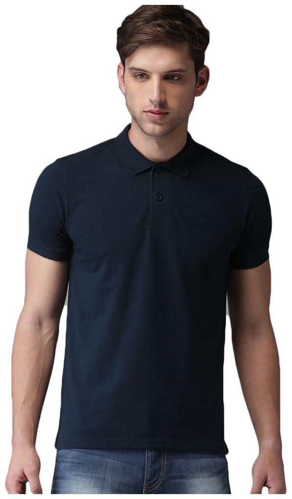 

Galatea Men Navy blue Slim fit Cotton Blend Polo collar T-Shirt - Pack Of 1